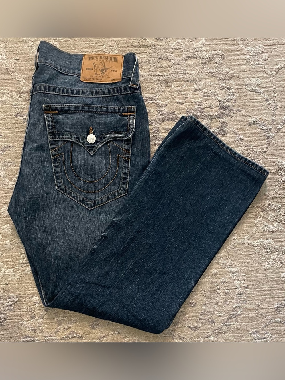 True Religion - all cotton blue jeans Size 36W x 31L